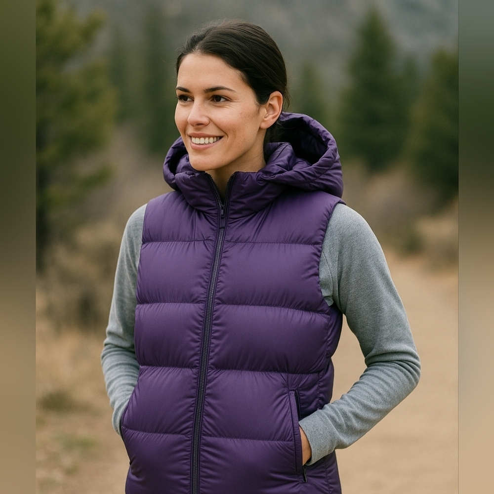 Nike ACG purple 550 goose down fill vest Womens small NWT